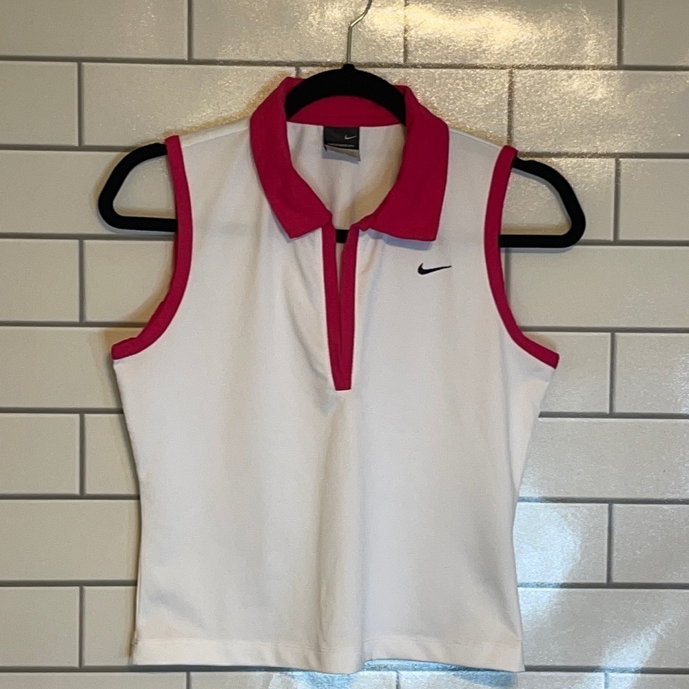 •NIKE Sphere Dry Women’s Crop Tank•Small 4-6 Petite Pink White